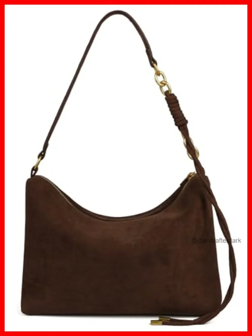 Faux Suede Hobo Bag with Crossbody Strap - Lightweight Slouchy Shoulder Purse